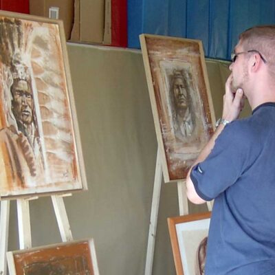 Portraitgemälde Native Americans