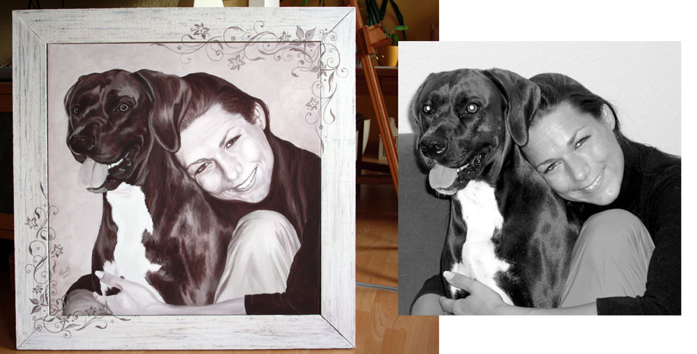 Frau mit ihrem Hund